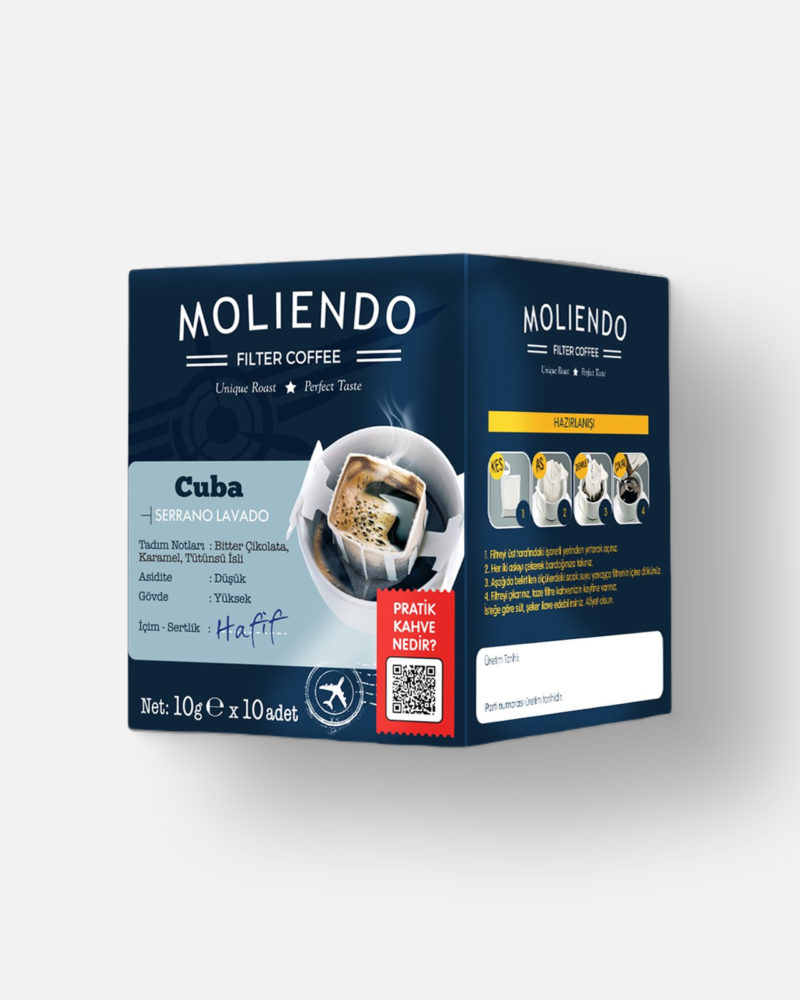 Moliendo Cuba Serrano Lavado Pratik Filtre Kahve 10x10 g