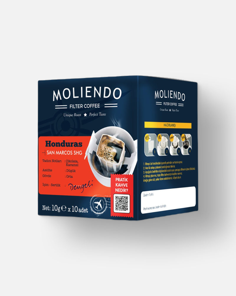 Moliendo Honduras San Marcos Shg Pratik Filtre Kahve 10x10 g