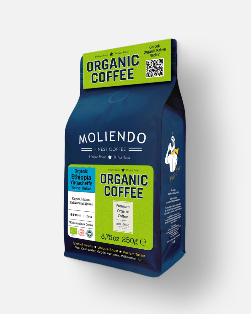 Moliendo Organic Ethiopia Yirgacheffe Yöresel Kahve 250 g (Çekirdek)